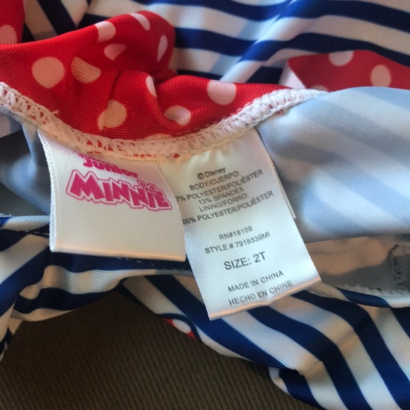 2T Minnie Mouse girls one piece swimsuit! - Picture 3 of 4